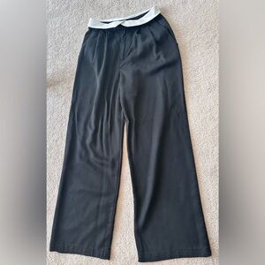 Black trousers, size 6, 31 inch inseam. High waisted, reformation brand.